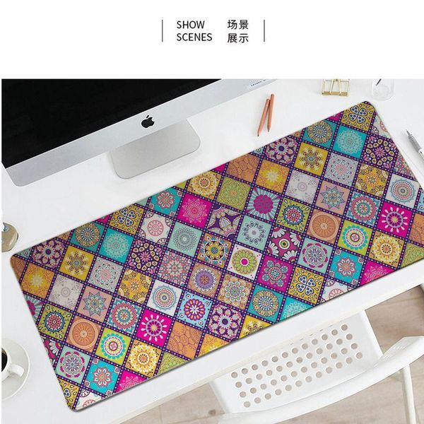 

mouse pads & wrist rests vintage floral art diamond pattern deskpad game mousepad lapcomputer gaming mat large gamer