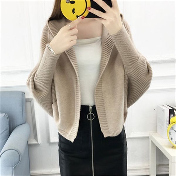 

Spring Fashion Cardigan Nightgown Fall 2021 New Bat Woman Knits Woman's Sweater Female Lean Version Jbaw, White;black