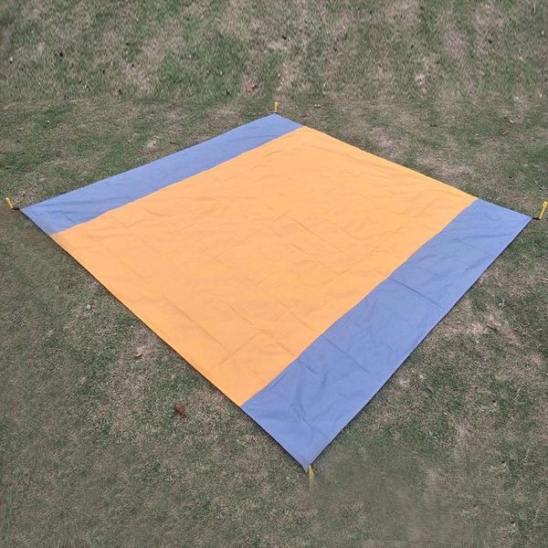 

outdoor pads waterproof polyester patchwork beach camping picnic blanket