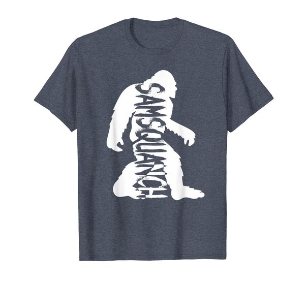 

samsquanch - vertical text t-shirt, White;black