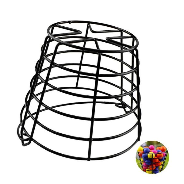 

golf balls -stainless metal basket range ball container containers holder holds 50 carrying