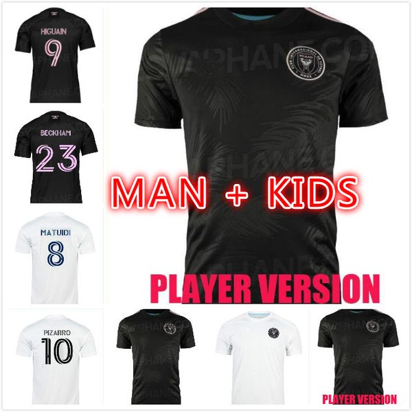 

2021 2022 inter miami soccer jersey beckham matuidi higuain football jersey trapp pellegrini pizarro inter miami cf men kids football shirt, Black;yellow
