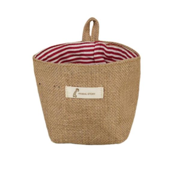 

laundry bags deskstorage box container bedside cabinet bag pocket flower pot with handle clothes organizer #632