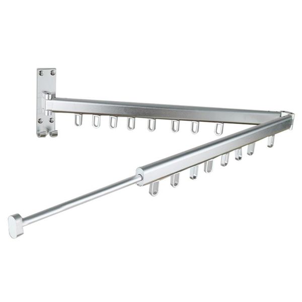 

double rod/single rod coat hanger retractable foldable wall hanging drying rack hangers & racks