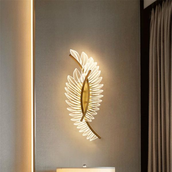

wall lamp modern led nordic lighting fixture feather living bedroom bedside bathroom mirror kitchen indoor decor sconces lights
