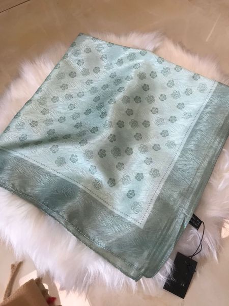 

fashion women's decorative scarves square silk scarfs 70*70cm bag headdress decoration, Blue;gray