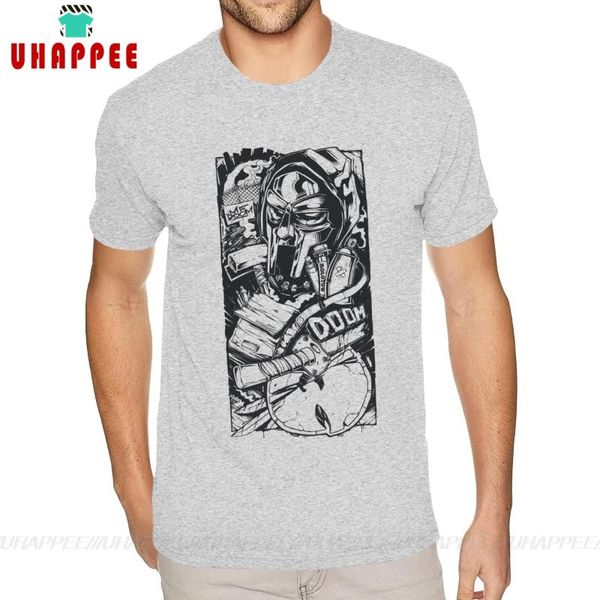 

men's t-shirts stylish mf doom tshirt cotton for 5xl gray shirts, White;black
