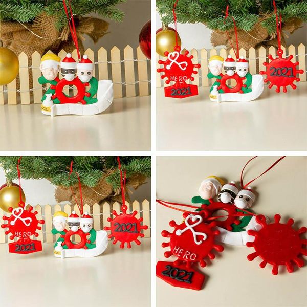 

christmas decorations 2021 resin ornaments trump pendant face shield hand sanitized toilet paper diy tree decor