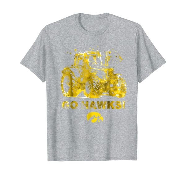 

iowa hawkeyes color drop tractor - slogan t-shirt - apparel, White;black