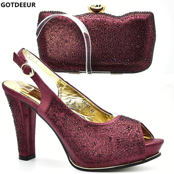 

dress shoes arrival and bag set african sets 2021 nigerian women matching bags decorated with rhinestone party pumps, Black