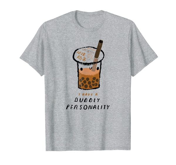 

cute i have a bubbly personality bubble tea shirt, boba, White;black