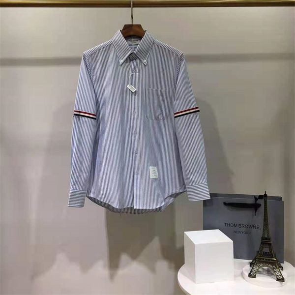 

2021 new tom brown fashion casual tb stripe shirt unisex, White;black