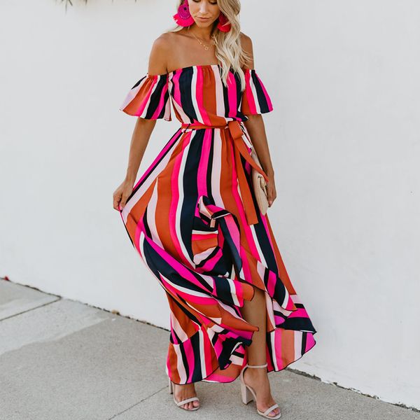 

spring summer women 2020 casual off shoulder es female elegant strapless beach vacation party vestidos uude, Black