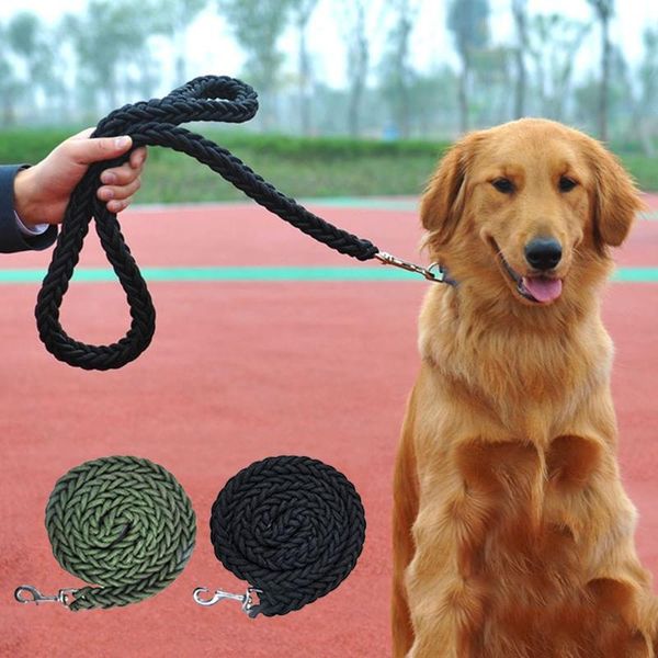 

dog collars & leashes durable nylon braided leash for medium large dogs leads pets training running walking safety mountain climb ropes