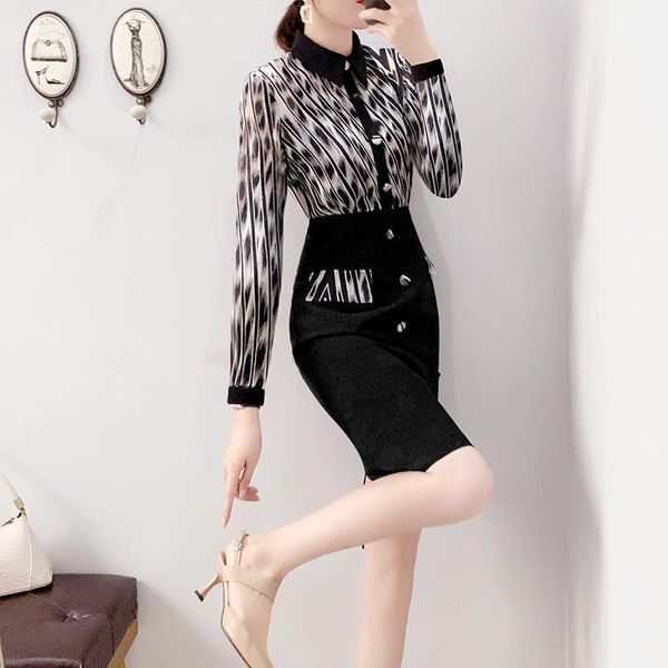 

casual dresses long sleeve korean dress patchwork design office spring autumn ladies elegant pockets vestidos de mujer ukraine, Black;gray
