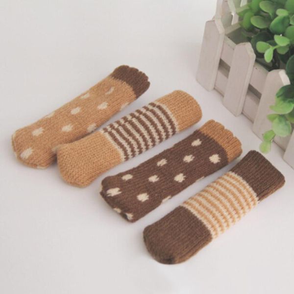 

4pcs knitted chair foot cover non-slip table legs chair legs furniture foot socks floor protection pads