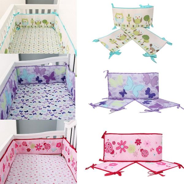 

bedding sets 4pcs baby crib linings soft and skin-friendly cushions born bed protective pads easy to clean flexible use comfy