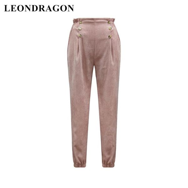 

women's pants & capris casual autumn winter ladies corduroy trousers pantalon women pockets pencil leggings button long sweatpants, Black;white
