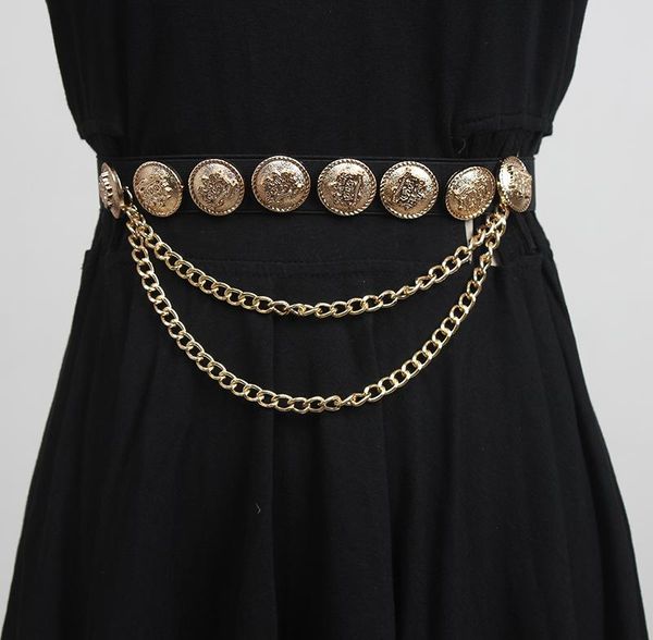 

belts simple ladies belt elastic fine rhinestone decorative dress oriental dance waist chain, Black;brown