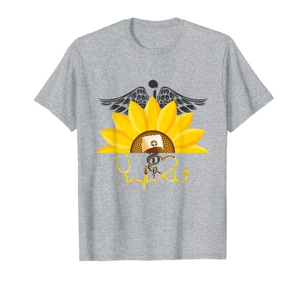 

Sunflower With Nurse Heartbeat Nursing RN Day Shirt, Mainly pictures