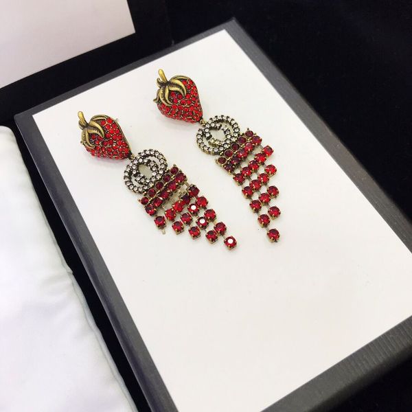 

designer jewellery earrings womeng family gujia's strawberry studded earrings for women, Golden