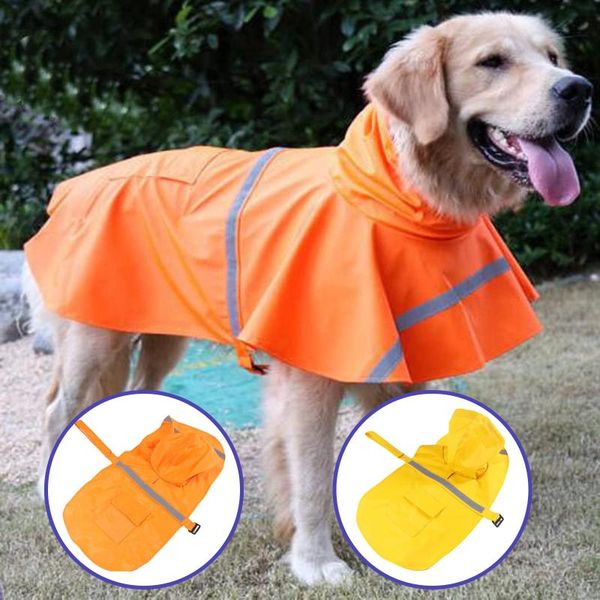 

raincoat pet raincoat easy to wear waterproof snow prevention with cap dog clothes ropa perro