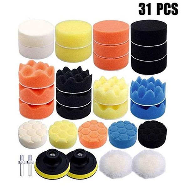 

care products 31pcs/set car accessories polishing wheel pad kit for polisher wax cleaning tools motorcycle auto