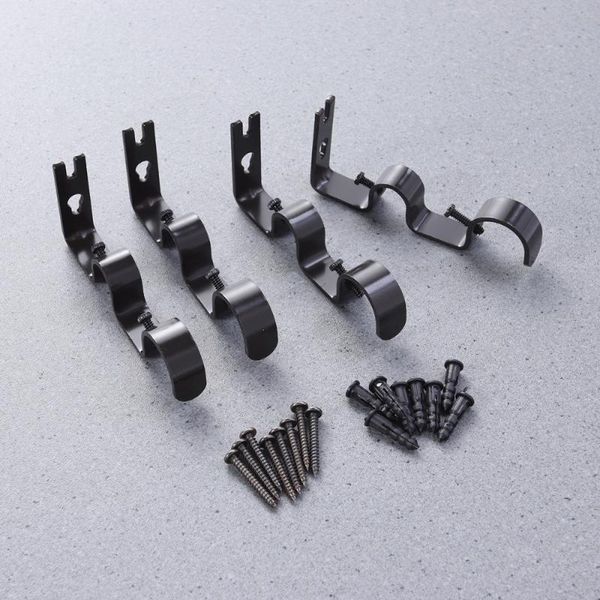 

2pcs adjustable double curtain rods brackets thickers roman style curtain rod bracket rod drapery pole suitable for 1 in