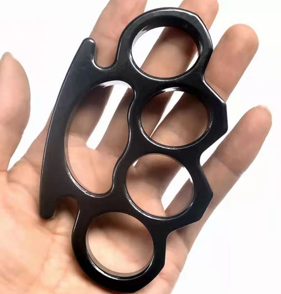 

fighting glass fiber finger tiger hand clasp boxing clasp black aluminum alloy four finger boxing sleeve aluminum tiger ring defensive weapo
