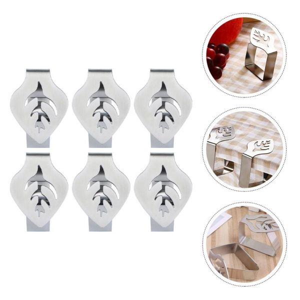 

6pcs thickened stainless steel tablecloth clips antiskid table cover fixing clip