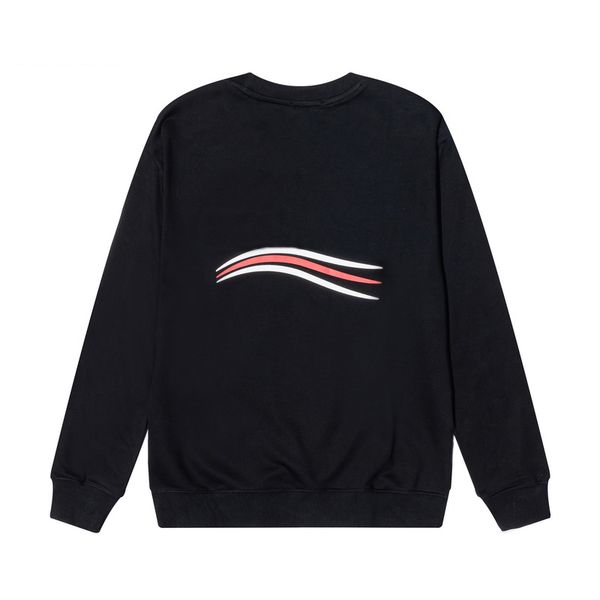 

2023 fashion designer hoodies for men women sweatshirts sea wave letters printed woman pullover hoodie sweater streetwear, Black