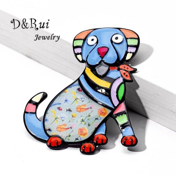 

pins, brooches vintage animal dog pins women's kids blue enamel brooch for women pin coat cute garments lady gifts fashion jewelry, Gray