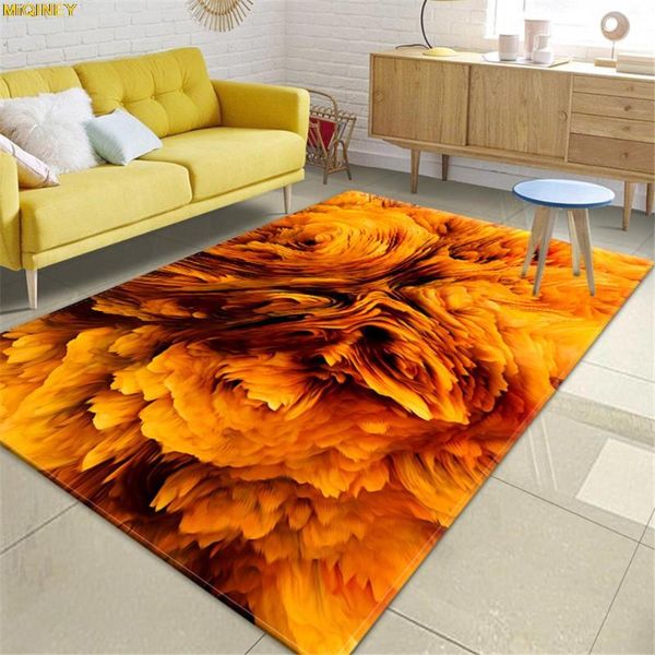 

carpets for living room colorful 3d carpet yellow abstract painting rug decoration bedroom non-slip floor mat kitchen bathroom