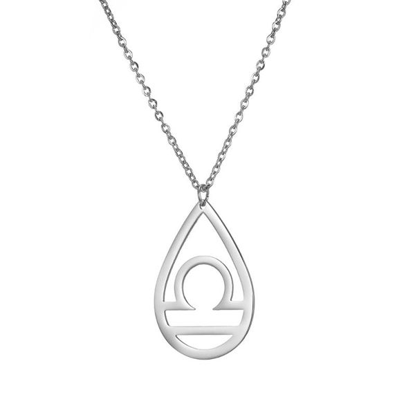

pendant necklaces zgn006 selling 2021 design simple necklace stainless steel geometric hollow cross chain lady jewelry, Silver