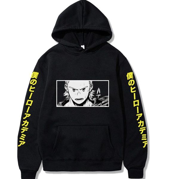 

men's hoodies & sweatshirts my hero academia loose sweatshirt japanese anime hoody men unisex, Black