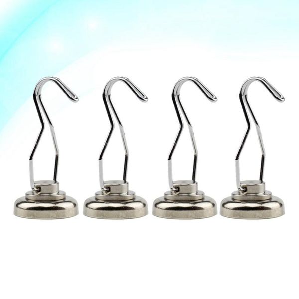 

4 pcs 360 degree swivel magnetic hooks heavy duty magnets key holder refrigerator magnet hangers holders for for home kitchen wo
