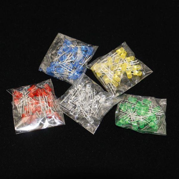 

modules 100pcs 5mm led diode 5 mm assorted kit white green red blue yellow orange pink purple warm diy light emitting
