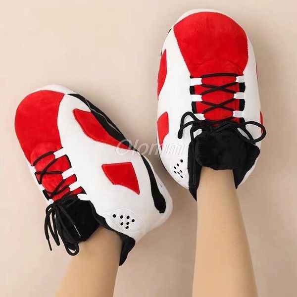 

women slippers sneakers winter warm men's home shoes  35-44 bedroom fluffy cute comfortable indoor floor, Black