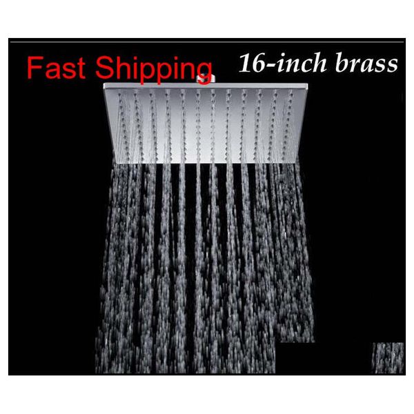 

new chrome finish 16" solid brass shower head rainf qylprn homes2011