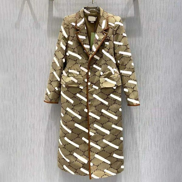 

women's trench coats fashion womens jackets casual letter print windbreaker elegant comfortable jacket autumn winter outwear a0lx, Tan;black