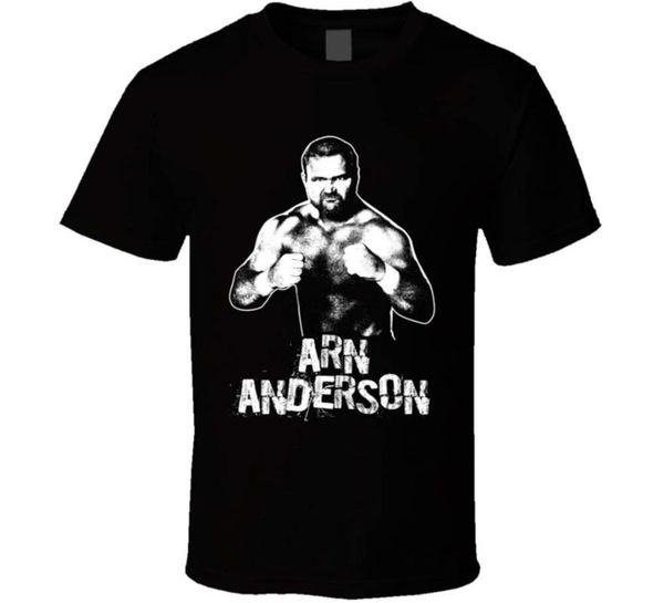 

men's t-shirts arn anderson retro legends of wrestling t shirt, White;black