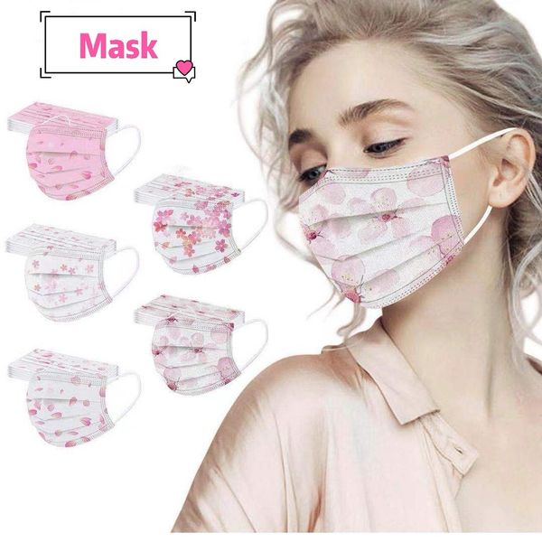 

custom logo disposable 5d cherry blossom mask small fresh color mask