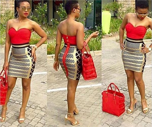 

dressed in red-yellow stripe gold dress bright for party 8pt2, White