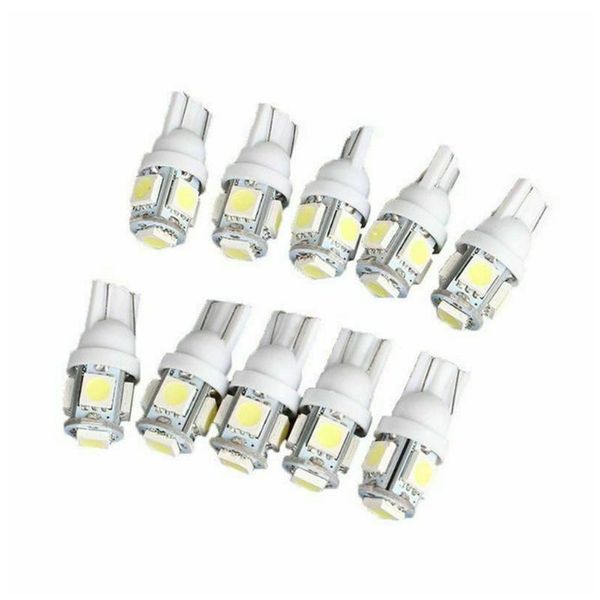 

3pcs/30pcs wedge light bulb t10 white led 5-smd bulbs w5w 194 168 2825 158 192 12v emergency lights