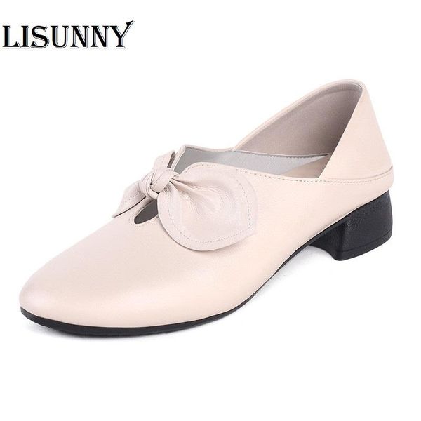 

dress shoes 2021 genuine leather loafers women big size 42 43 woman autumn cowhide casual bow, Black