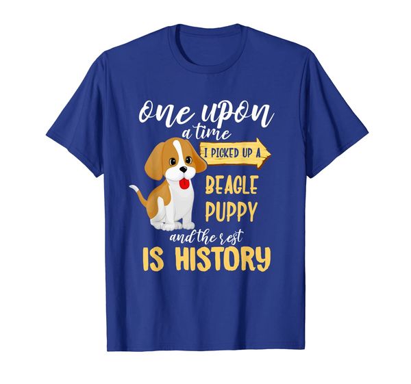 

cute beagle t-shirt with sweet history for dog lover, White;black