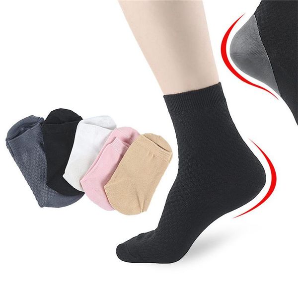 

1pair men bamboo fiber socks men women breathable compression long socks business casual male large size, Black