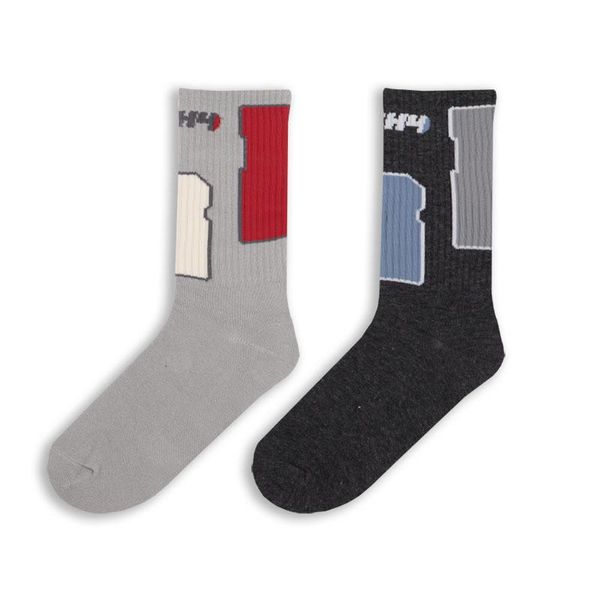 

men's socks sd card pattern breathable sports street and women's fashion, Black