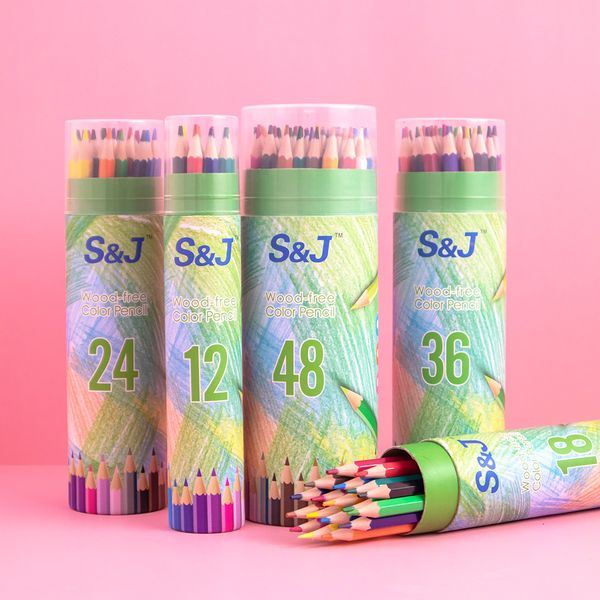 

painting pens tube set 12 student 18 24 36 pencil painting drawing color lead, Black;red