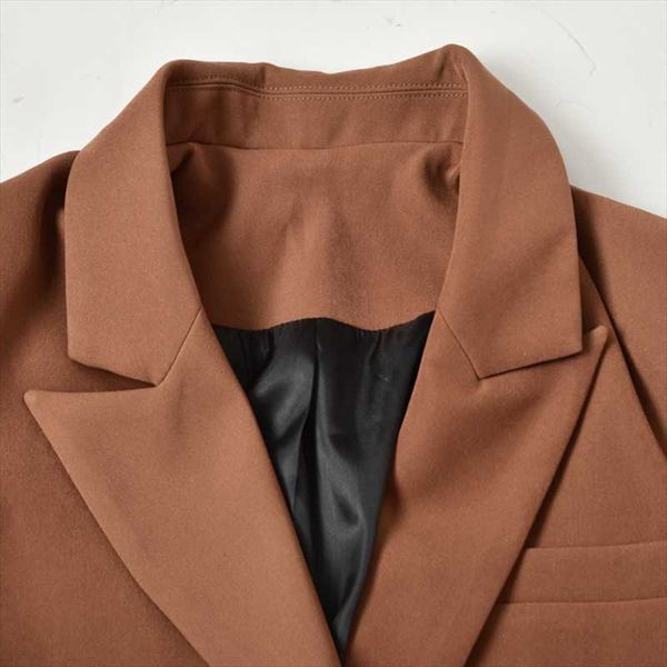 

women's suits & blazers women blazer spring autumn winter long sleeve notched solid loose double breasted elegant high street chic stun, White;black